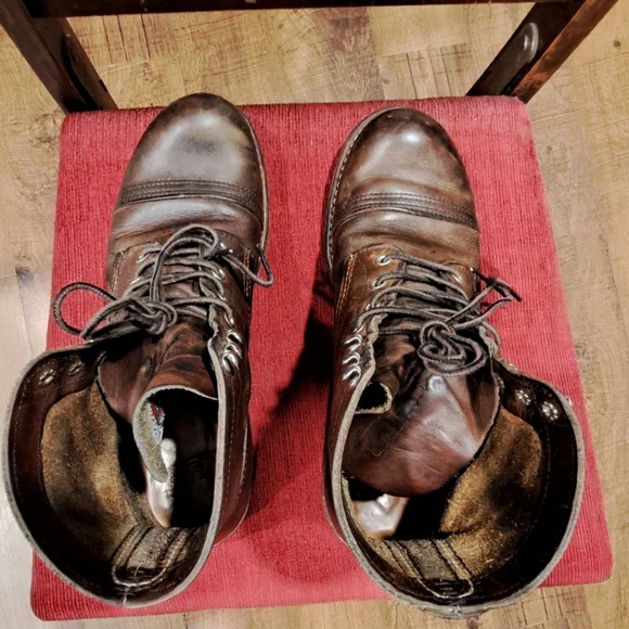 Red Wing Shoes Brown Boots with Lace-Up Design and Sturdy Sole - Picture 3 of 6